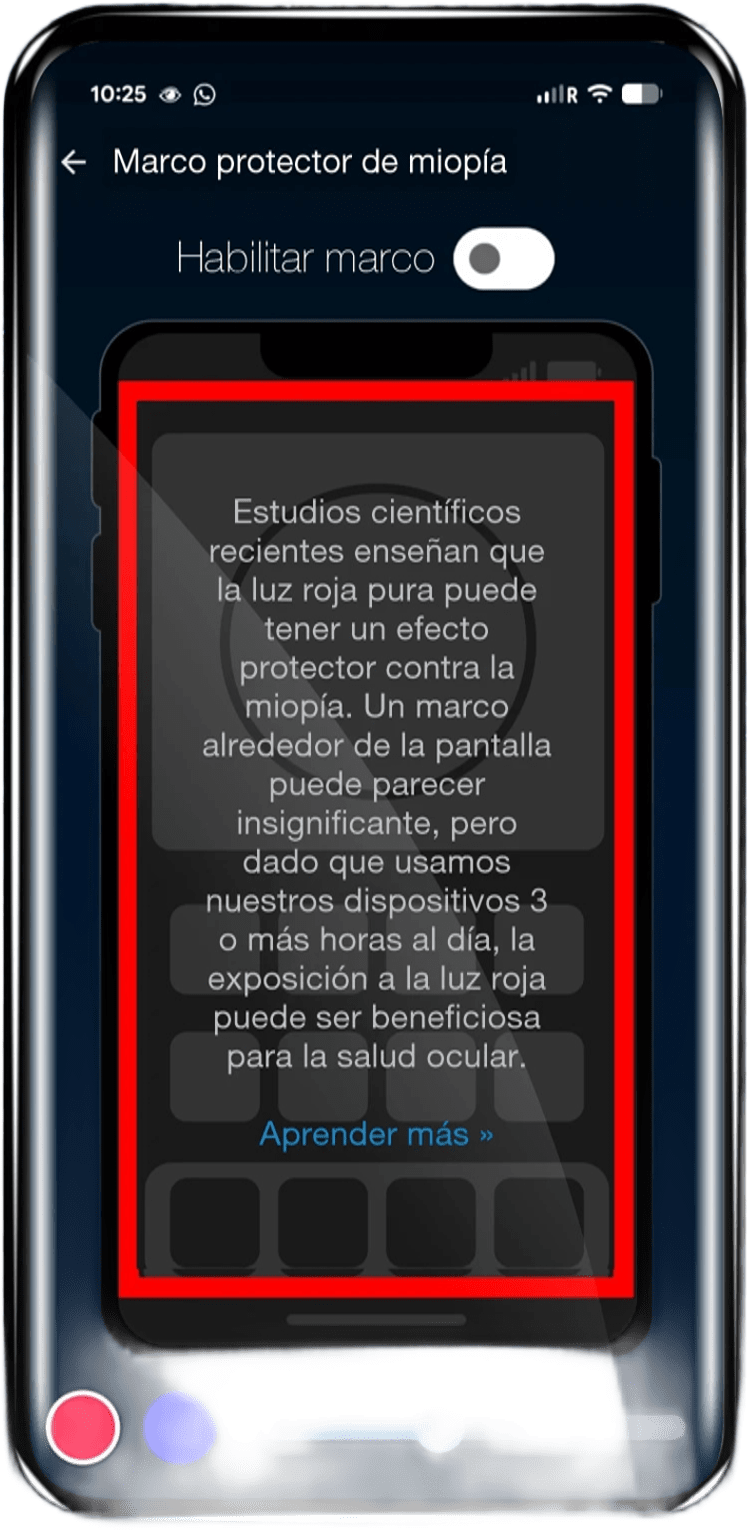 Marco de protección rojo activo